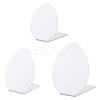 3Pcs 3 Sizes Leaf Shaped Acrylic Slant Back Jewelry Single Pendant Necklace Display Stands ODIS-SC0001-06-1