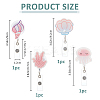 4Pcs 4 Styles Acrylic Retractable Badge Reel AJEW-FH0006-89-2