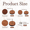  24Pcs 3 Styles Walnut Wood Flat Round Stud Earrings with 304 Stainless Steel Pin for Women EJEW-TA0001-25-3