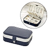 Rectangle PU Leather Jewelry Set Organizer Box with Snap Button PW-WG79315-03-1