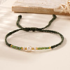 Bohemian Style Imitation Pearl & Glass Seed Bead Braided Bracelets XS0693-6-1