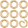 10Pcs Brass Spring Gate Rings KK-BBC0022-07A-1