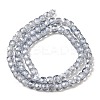 Electroplate Transparent Glass Beads Strands GLAA-C029-03B-03-2