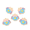 Light Gold Plated Alloy Pendants ENAM-T016-37LG-3
