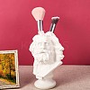 Greek Roman Style Statue Flower Pot Greek Head Planter Resin Succulent Planter Vase Makeup Brushes Container Pen Holder for Home Office Decoration ( 165*110MM ) JX094A-7