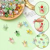 60Pcs 10 Colors Gradient Color Glass Pendants PALLOY-CJ00061-3