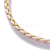 Polyester Cord Braided Bracelet Makings MAK-Z003-01G-23-2