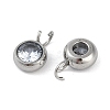 304 Stainless Steel Micro Pave Cubic Zirconia Charms STAS-Z094-02P-01-2