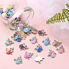 60Pcs 12 Styles Alloy Enamel Connector Charms ENAM-CJ0004-32-5