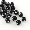 Star Pattern Opaque Acrylic Beads LS-SACR-R882-20mm-01-1