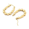 Oval Bubble 304 Stainless Steel Hoop Earring for Women EJEW-C067-01G-2