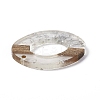 Transparent Resin & Walnut Wood Pendants RESI-M027-01K-3