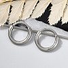 316 Surgical Stainless Steel Hoop Earrings EJEW-G416-42A-P-1