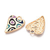 Rack Plating Alloy Enamel Pendants PALLOY-T091-15D-2