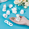 Round Plastic Push-On Toilet Bowl Bolt Caps Covers with Extra Washers and Ceramics Display Decorations AJEW-NB0008-28-3