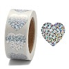 Heart Shaped Laser Stickers Roll LS-DIY-K027-G01-1