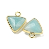 Natural Flower Amazonite Triangle Charms G-K338-24G-2