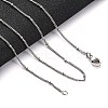 2mm Rack Plating Brass Satellite Chain Necklaces for Women Men MAK-L044-33P-1