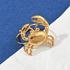 304 Stainless Steel Open Cuff Rings for Women RJEW-U061-01G-2