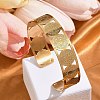 Religion Theme 304 Stainless Steel Cuff Bangles for Women BJEW-Q011-01G-4