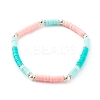Handmade Polymer Clay Heishi Beaded Stretch Bracelets Sets BJEW-JB06146-2