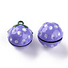 Baking Paint Brass Bell Pendants KKB-S002-012B-2