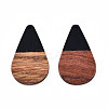 Opaque Resin & Walnut Wood Pendants RESI-N025-030-B-3