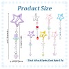 6Pcs 6 Colors Star Iron & Plastic Snap Hair Clips PHAR-CP0001-27-2