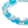Bling Galss Round Beaded Stretch Bracelet BJEW-JB09241-6
