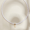 Imitation Pearl with Stainless Steel Pendants Necklaces NJEW-LP0001-51L-G-3