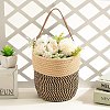 Woven Cotton Storage Baskets AJEW-WH20054-010C-4