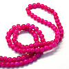 Baking Paint Imitation Jade Glass Round Bead Strands DGLA-Q021-10mm-04-3