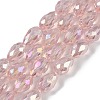 Transparent Electroplate Glass Beads Strands EGLA-N013-T8mm-B18-1