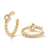 Brass Micro Pave Cubic Zirconia Cuff Earrings LS-EJEW-H109-01H-G-3