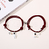 2Pcs Magnetic Spaceman Alloy & Plastic Charm Bracelets FS-WG3FC4A-07-1