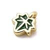 Brass Enamel Charms KK-P338-30G-02-2