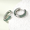 Brass Micro Pave Cubic Zirconia Hoop Earrings KK-CBA8324-24P-01-2