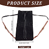 Flocking Fibre Drawstring Backpacks with PU Leather Straps and Alloy Clasps ABAG-WH20019-02C-2