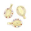 Brass Micro Pave Cubic Zirconia Pendants KK-I657-32G-A-6