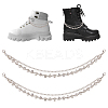 2Pcs Iron Rhinestone Chains with Twisted Chains Boot Strap Chains HJEW-FH00284-1
