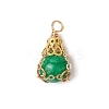 Dyed Natural White Jade Pendants PALLOY-JF03396-05-1
