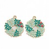 Alloy Enamel Pendants ENAM-E569-14-2