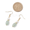 Natural Green Aventurine Dangle Earrings EJEW-JE06470-4