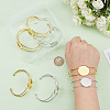 8Pcs 2 Colors Brass Cuff Bangle Making KK-AR0003-77-3