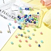 100Pcs 5 Colors Synthetic Imperial Jasper Dyed Beads Strands G-YW0001-96-4