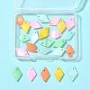 24Pcs 5 Styles Spray Painted Natural Freshwater Shell Pendants BSHE-FS0001-14-6