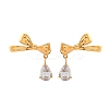 304 Stainless Steel Rhinestone Stud Earrings EJEW-Z098-09G-4