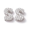 925 Sterling Silver Micro Pave Cubic Zirconia Beads STER-Z005-15P-S-1