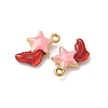 304 Stainless Steel Enamel Pendants STAS-I351-22G-06-2