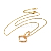 Brass Micro Pave Clear Cubic Zirconia Pendant Necklaces for Women NJEW-E106-08KCG-02-2